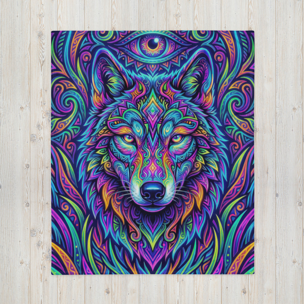 "Watchful Eyes" THROW BLANKET, 50″×60″, Front