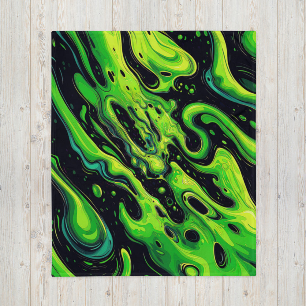 "Slimer" THROW BLANKET, 50″×60″, Front