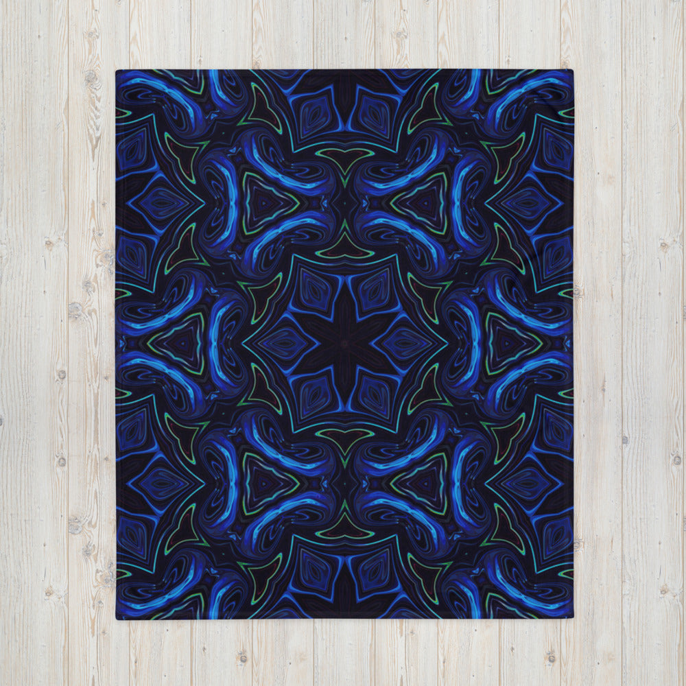"Liquid Night" THROW BLANKET, 50″×60″, Front