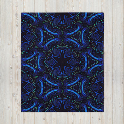 "Liquid Night" THROW BLANKET, 50″×60″, Front