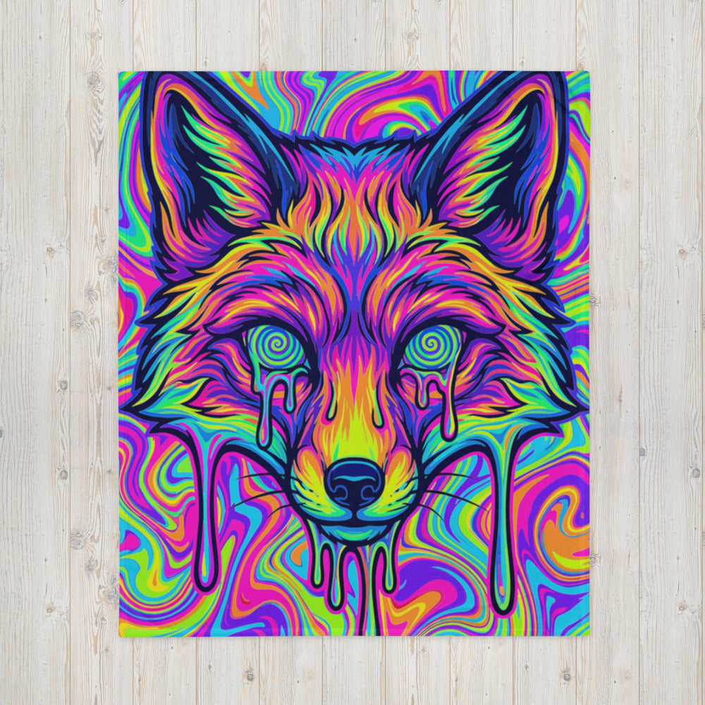 "Fox Hole" THROW BLANKET, 50″×60″, Front
