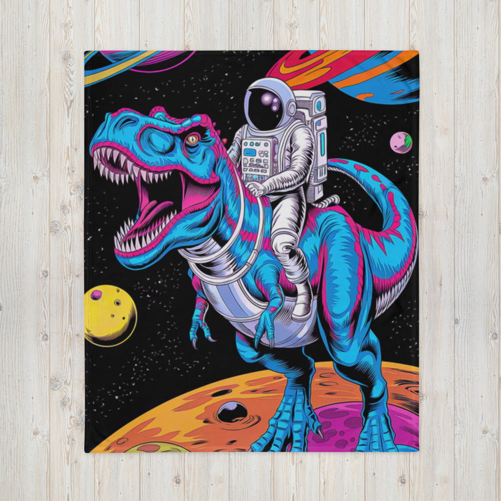 "Space-Rex" THROW BLANKET, 50″×60″, Front