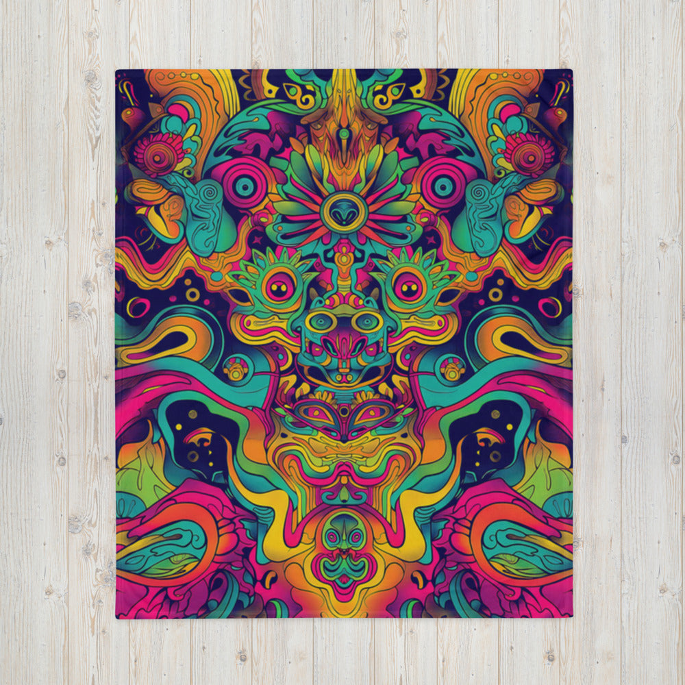 "Totem" THROW BLANKET, 50″×60″, Front