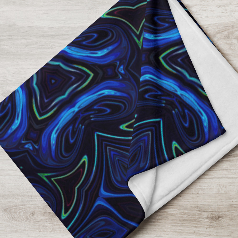 "Liquid Night" THROW BLANKET, 50″×60″, Lifestyle