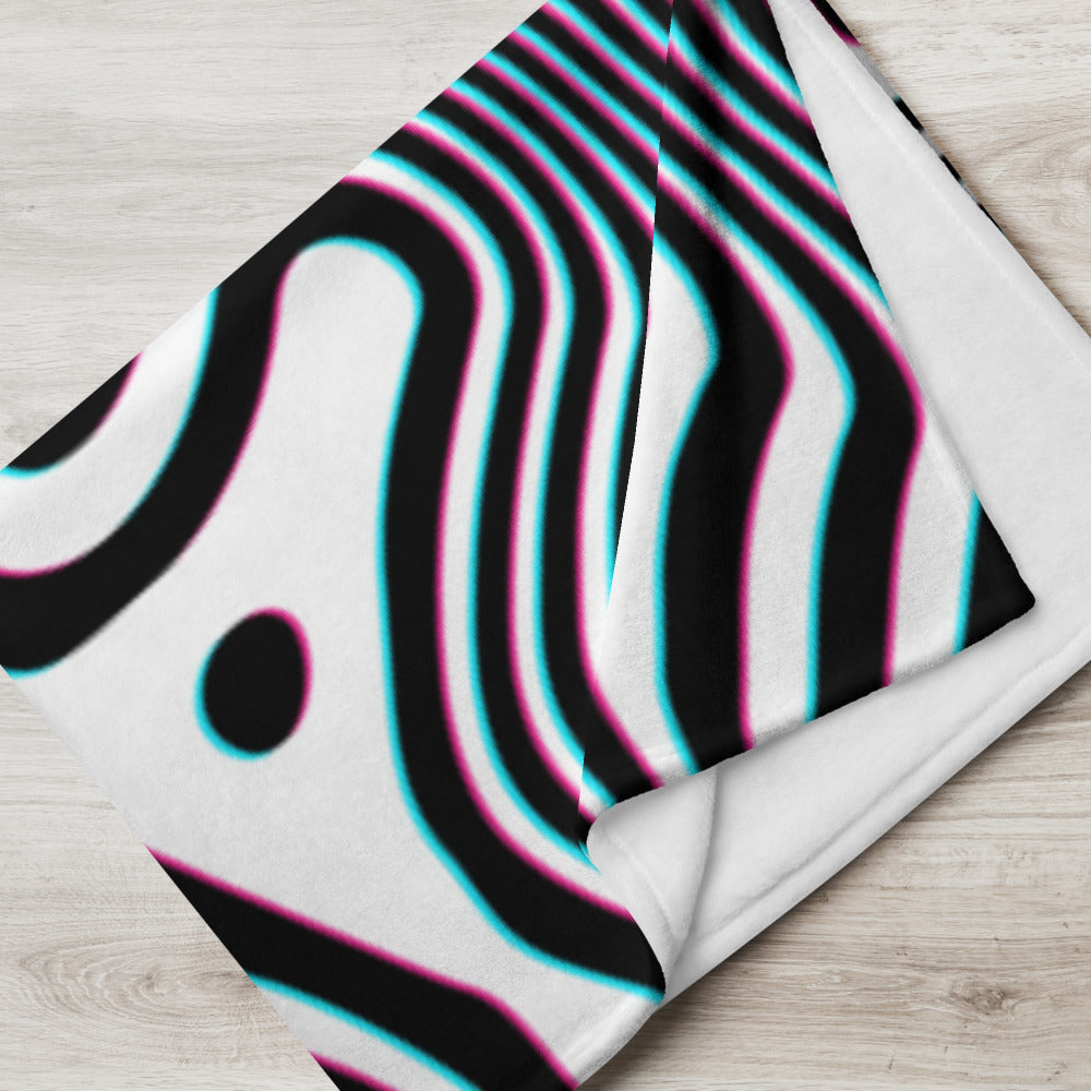 "Wild Cat (White)" THROW BLANKET, 50″×60″, Lifestyle