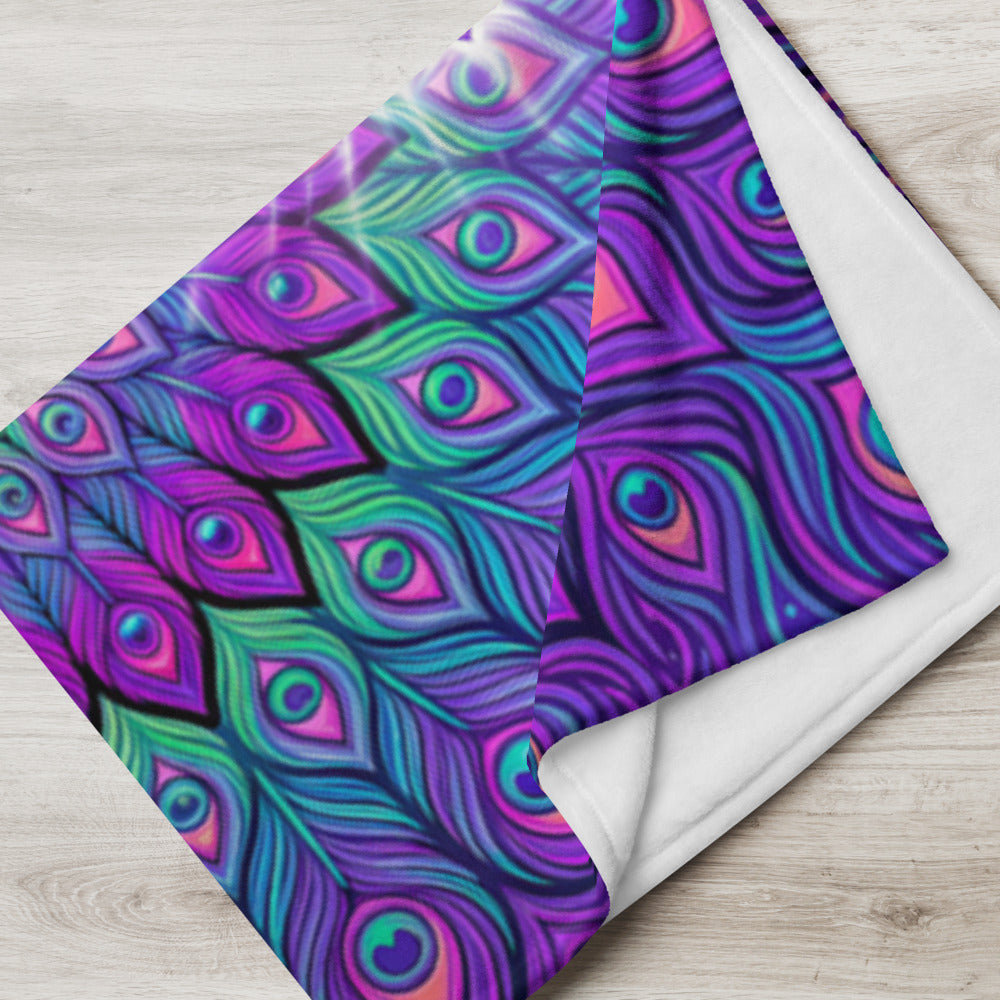 "Shamanic Emanation" THROW BLANKET, 50″×60″, Lifestyle