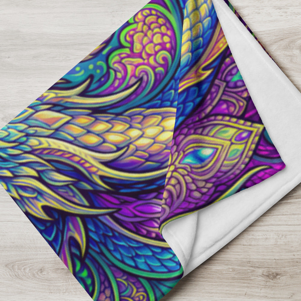 "LovDragons" THROW BLANKET, 50″×60″, Lifestyle