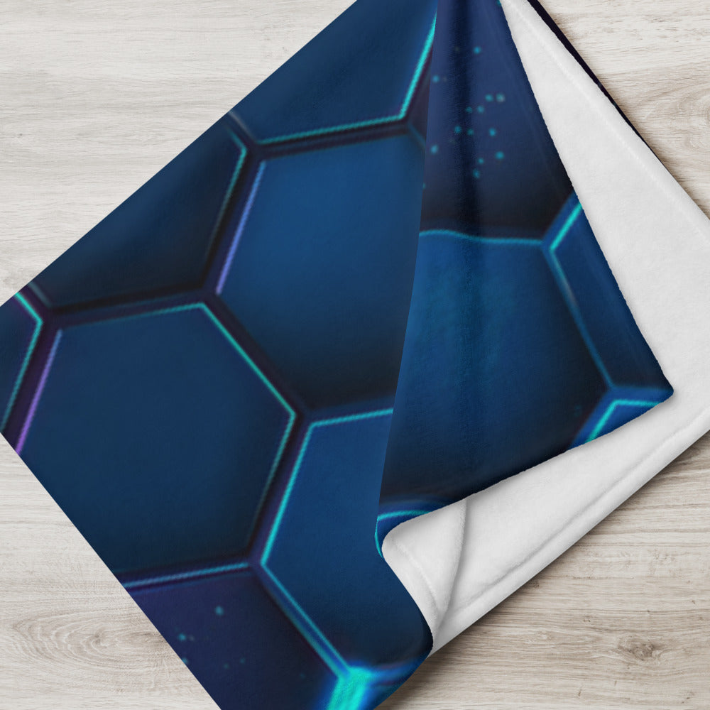 "Dark Honeycomb" THROW BLANKET, 50″×60″, Lifestyle