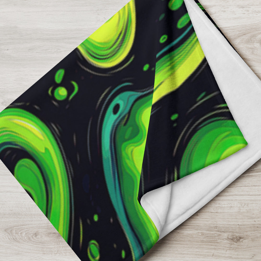 "Slimer" THROW BLANKET, 50″×60″, Lifestyle