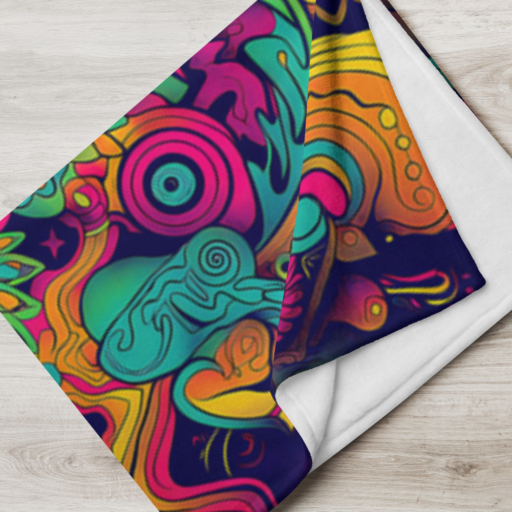"Totem" THROW BLANKET, 50″×60″, Lifestyle