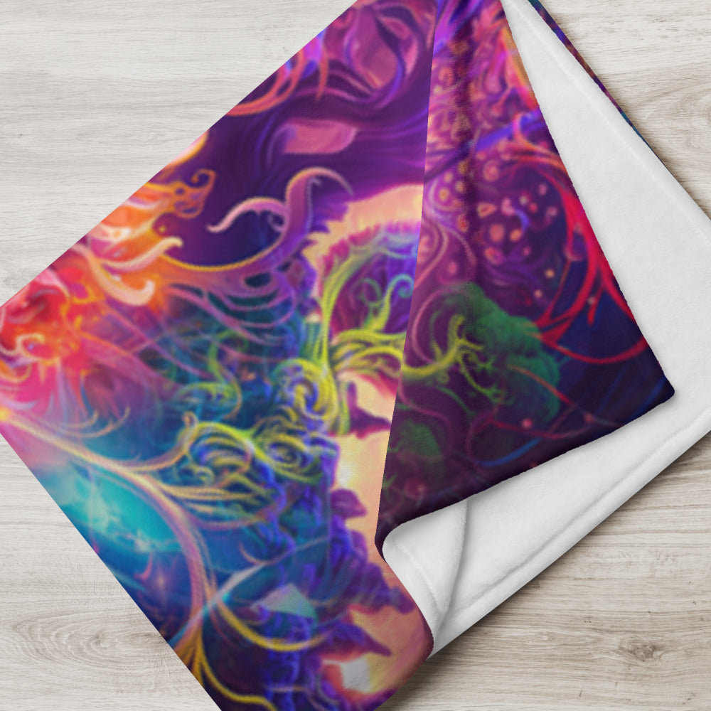 "The Sacred Vine" THROW BLANKET, 50″×60″, Lifestyle