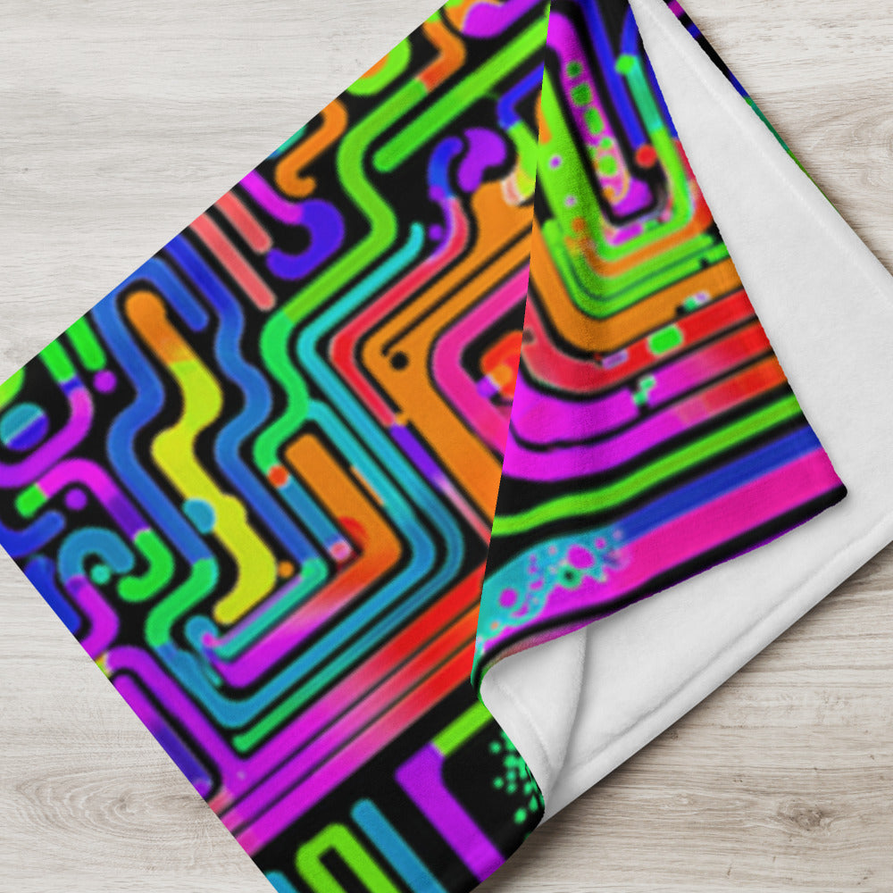 "Borg Rave" THROW BLANKET, 50″×60″, Lifestyle