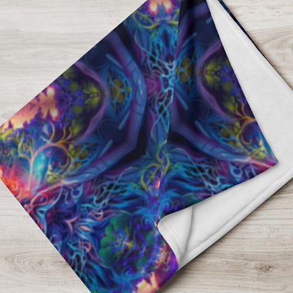 "The Sacred Circle" THROW BLANKET, 50″×60″, Lifestyle