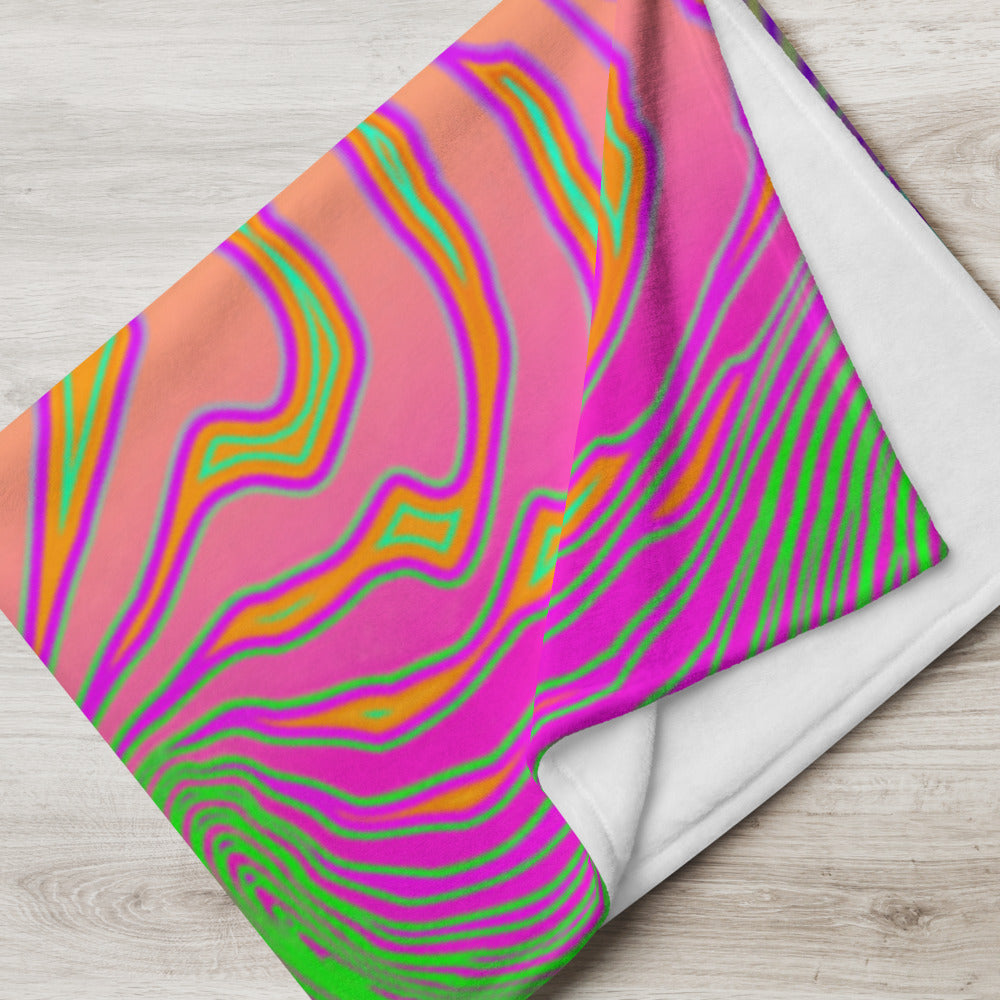"Neon King" THROW BLANKET, 50″×60″, Lifestyle