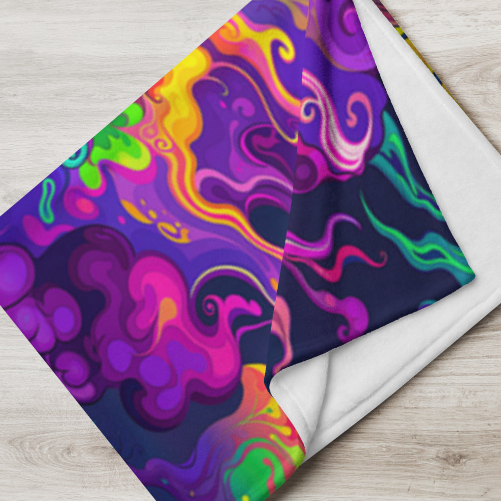 "Mush Tree So Color" THROW BLANKET, 50″×60″, Lifestyle