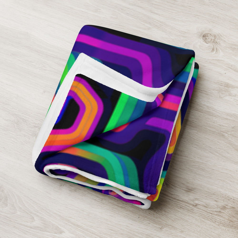 "Tripnotist" THROW BLANKET, 50″×60″, Lifestyle 2