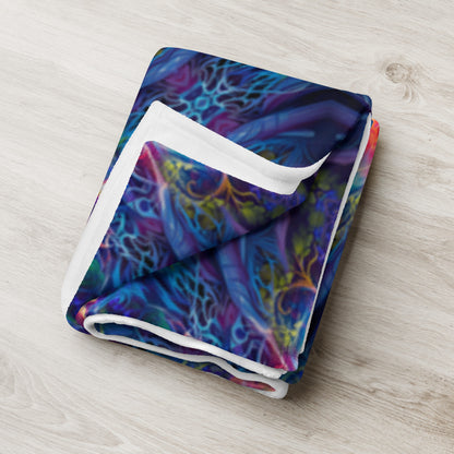 "The Sacred Circle" THROW BLANKET, 50″×60″, Lifestyle 2