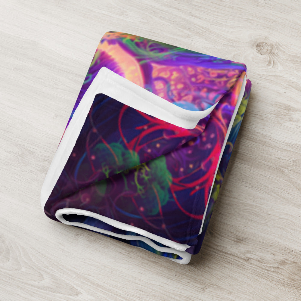 "The Sacred Vine" THROW BLANKET, 50″×60″, Lifestyle 2