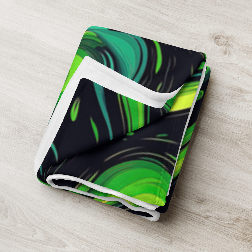 "Slimer" THROW BLANKET, 50″×60″, Lifestyle 2