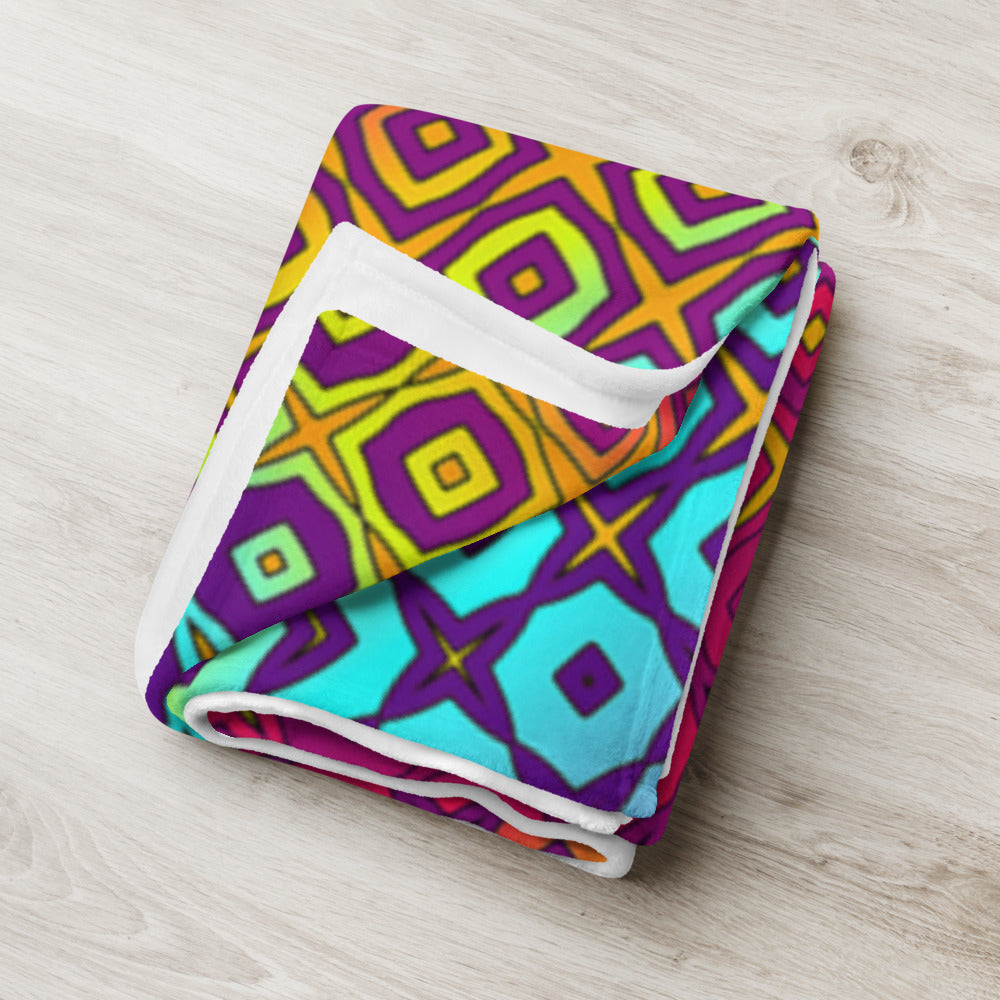 "Peacocking" THROW BLANKET, 50″×60″, Lifestyle 2