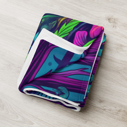 "Mushroom Forest" THROW BLANKET, 50″×60″, Lifestyle 2