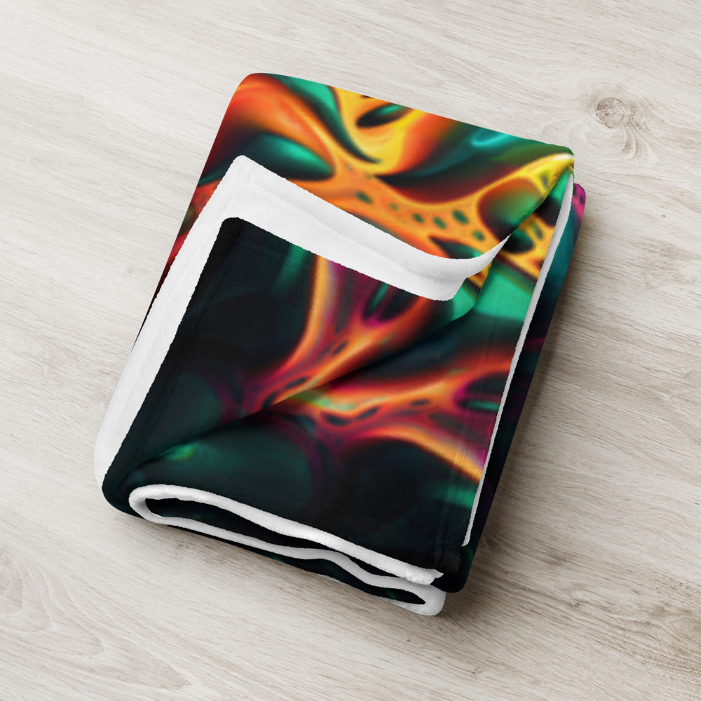 "The Dark Side" THROW BLANKET, 50″×60″, Lifestyle 2