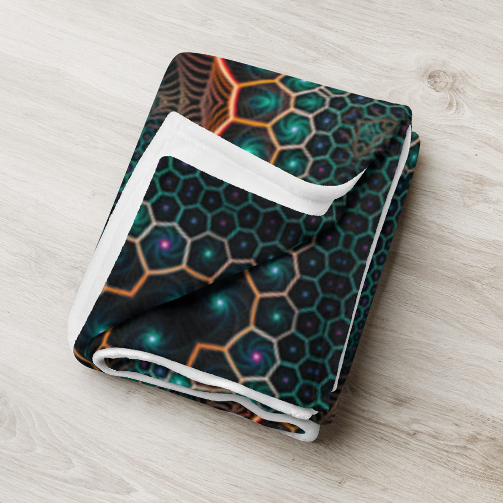 "Multiverse" THROW BLANKET, 50″×60″, Lifestyle 2