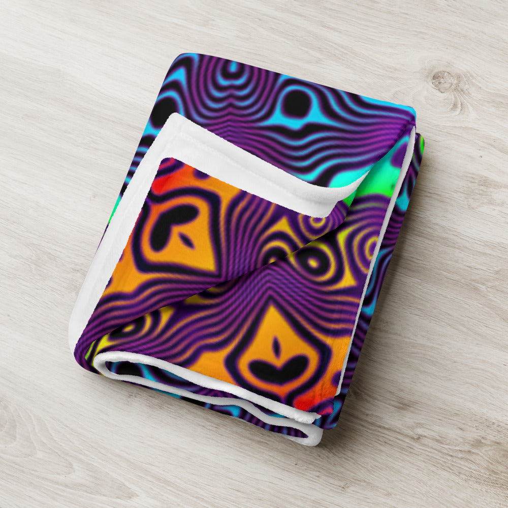 "Surf's Up" THROW BLANKET, 50″×60″, Lifestyle 2