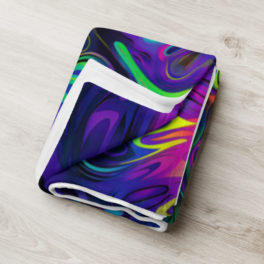 "Still Trippin'" THROW BLANKET, 50″×60″, Lifestyle 2