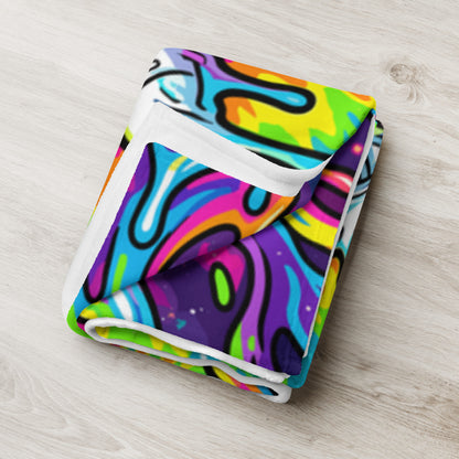 "Astro Burst" THROW BLANKET, 50″×60″, Lifestyle 2