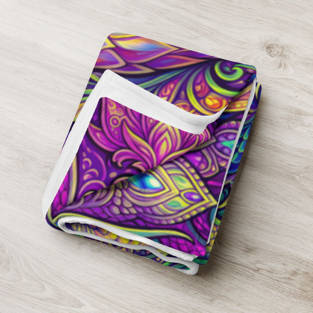 "LovDragons" THROW BLANKET, 50″×60″, Lifestyle 2