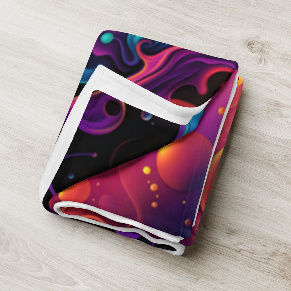 "Void Destroyer" THROW BLANKET, 50″×60″, Lifestyle 2