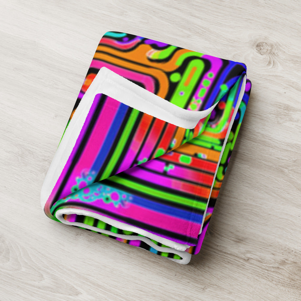 "Borg Rave" THROW BLANKET, 50″×60″, Lifestyle 2