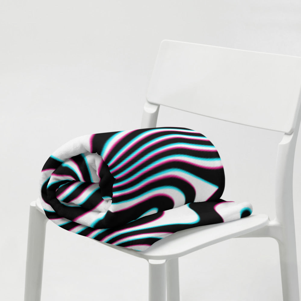 "Wild Cat (White)" THROW BLANKET, 50″×60″, Lifestyle