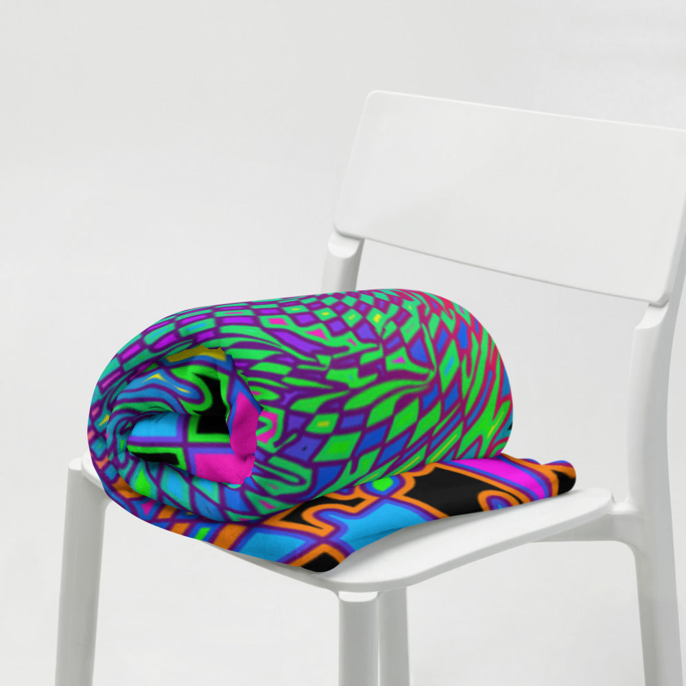 "Here We Go" THROW BLANKET, 50″×60″, Lifestyle