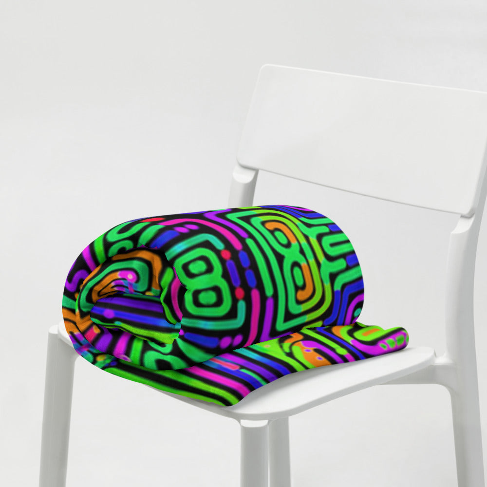 "Borg Rave" THROW BLANKET, 50″×60″, Lifestyle
