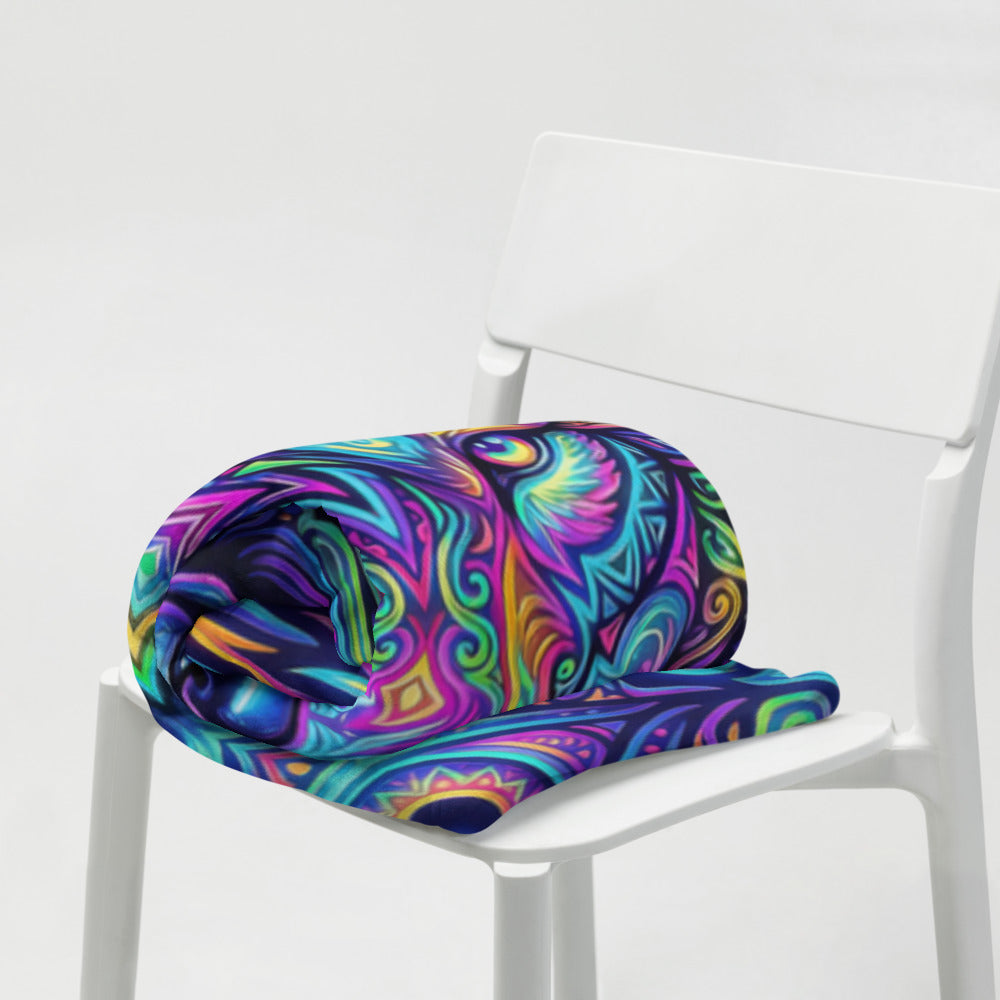"Watchful Eyes" THROW BLANKET, 50″×60″, Lifestyle