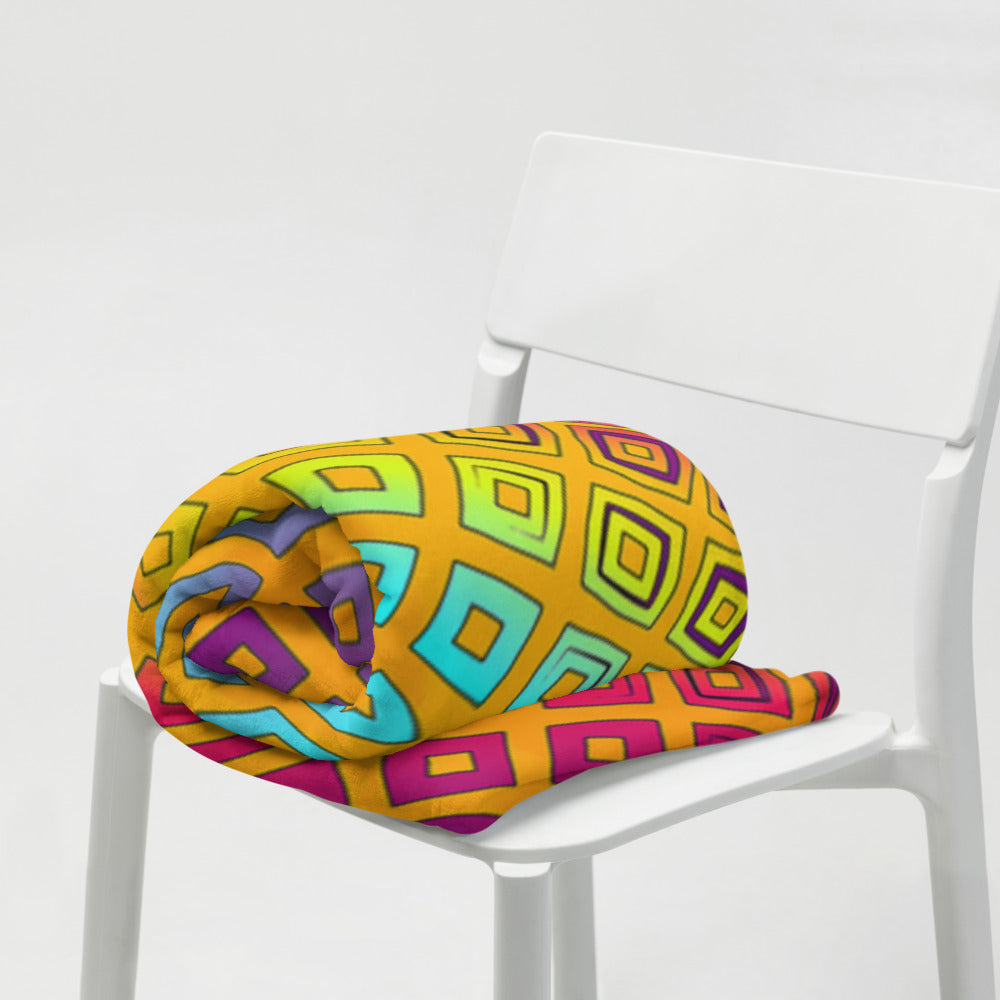 "Peacocking" THROW BLANKET, 50″×60″, Lifestyle