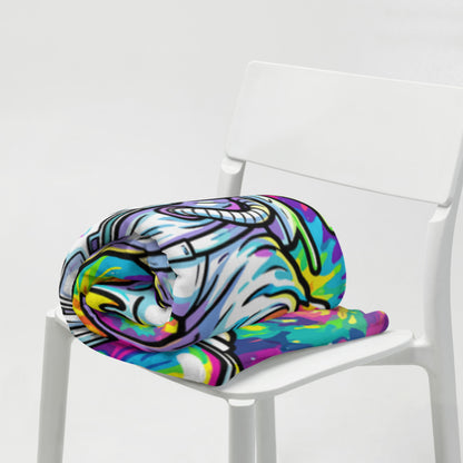 "Astro Burst" THROW BLANKET, 50″×60″, Lifestyle