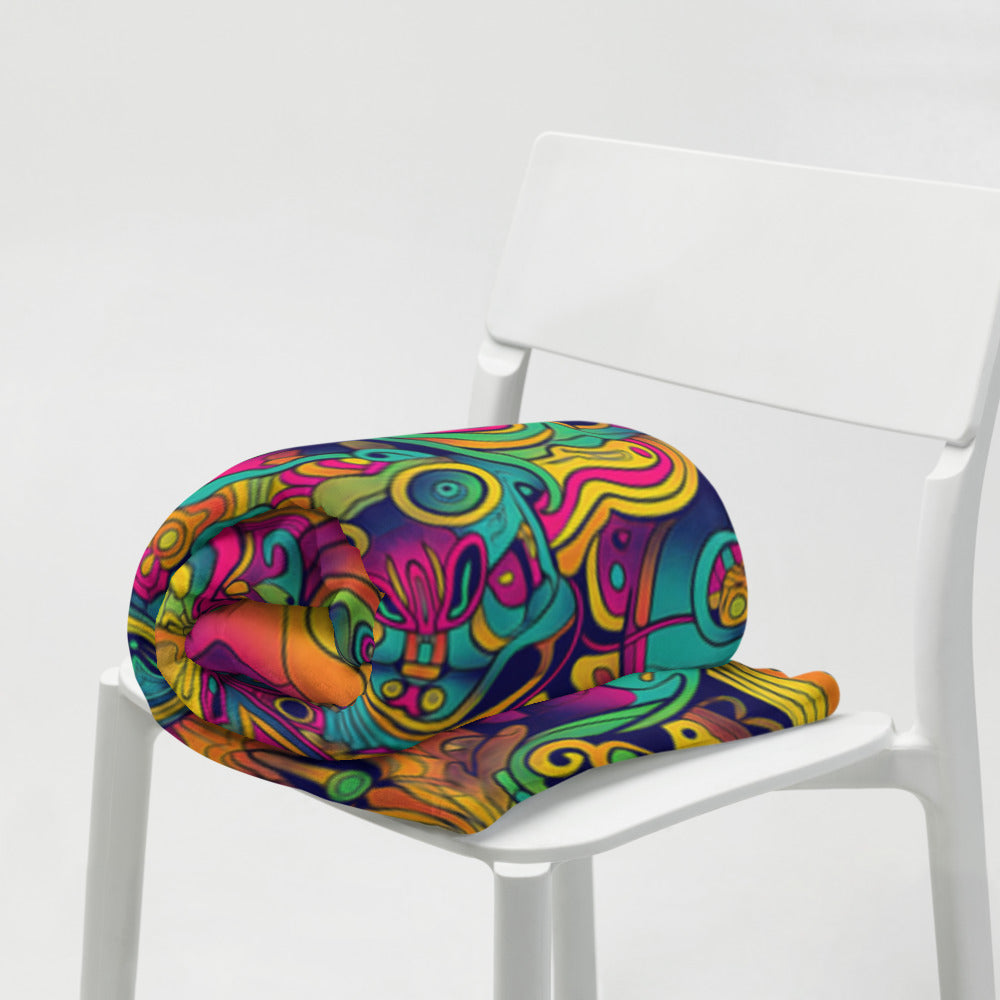 "Totem" THROW BLANKET, 50″×60″, Lifestyle