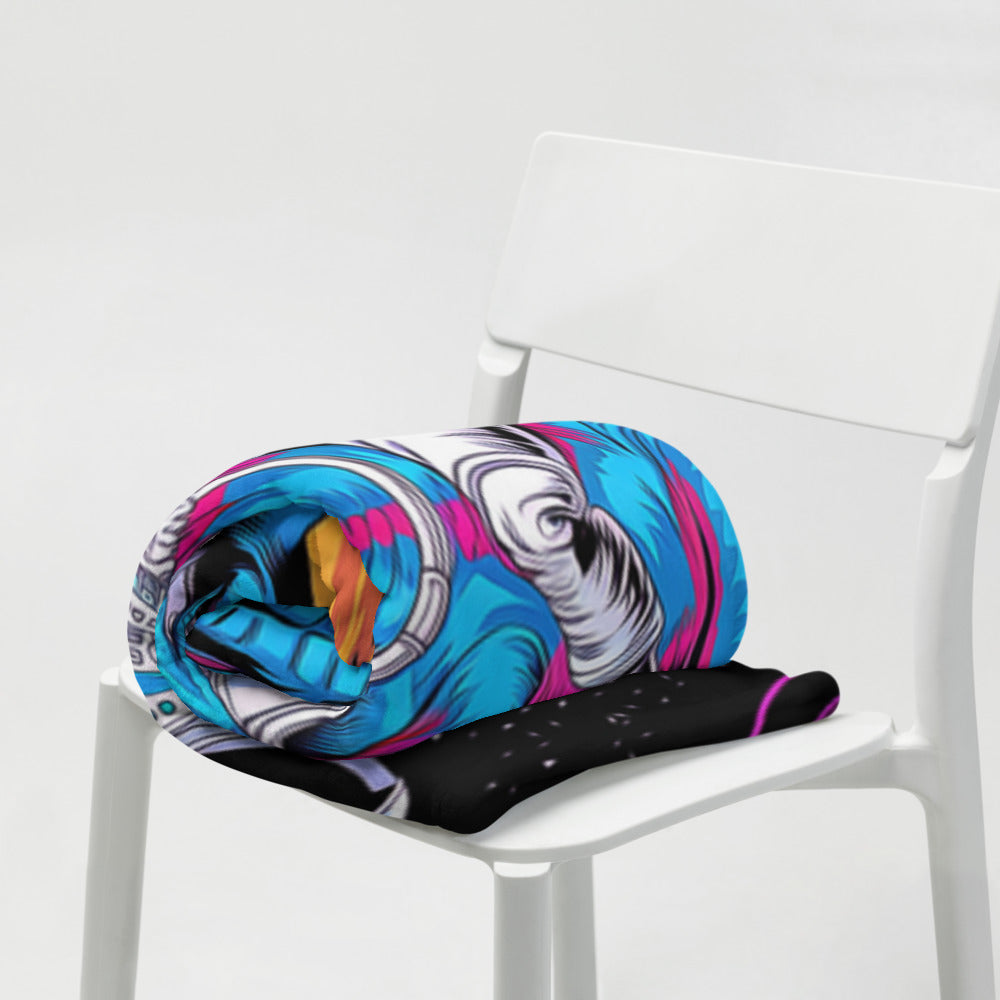 "Space-Rex" THROW BLANKET, 50″×60″, Lifestyle
