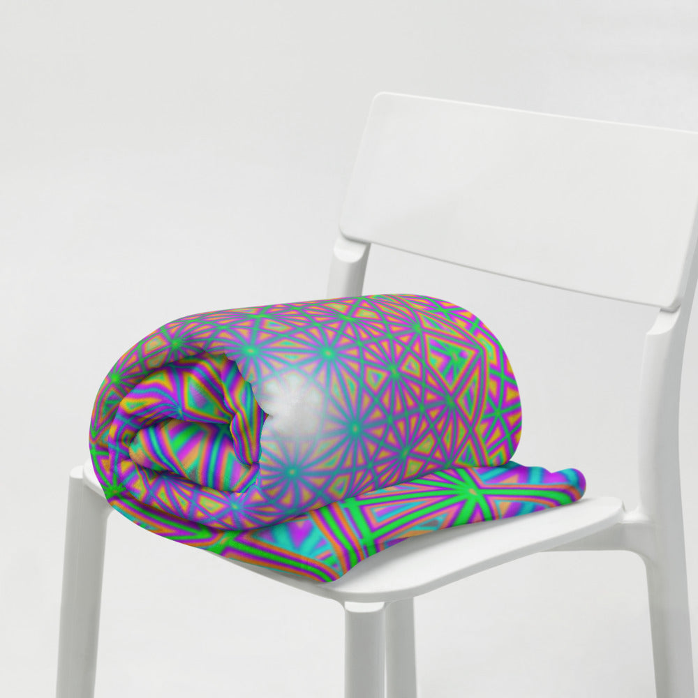 "Flower of Tron" THROW BLANKET, 50″×60″, Lifestyle