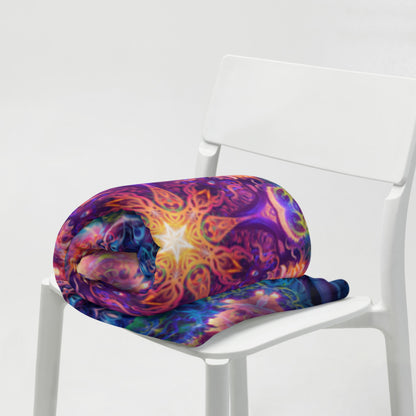 "The Sacred Circle" THROW BLANKET, 50″×60″, Lifestyle
