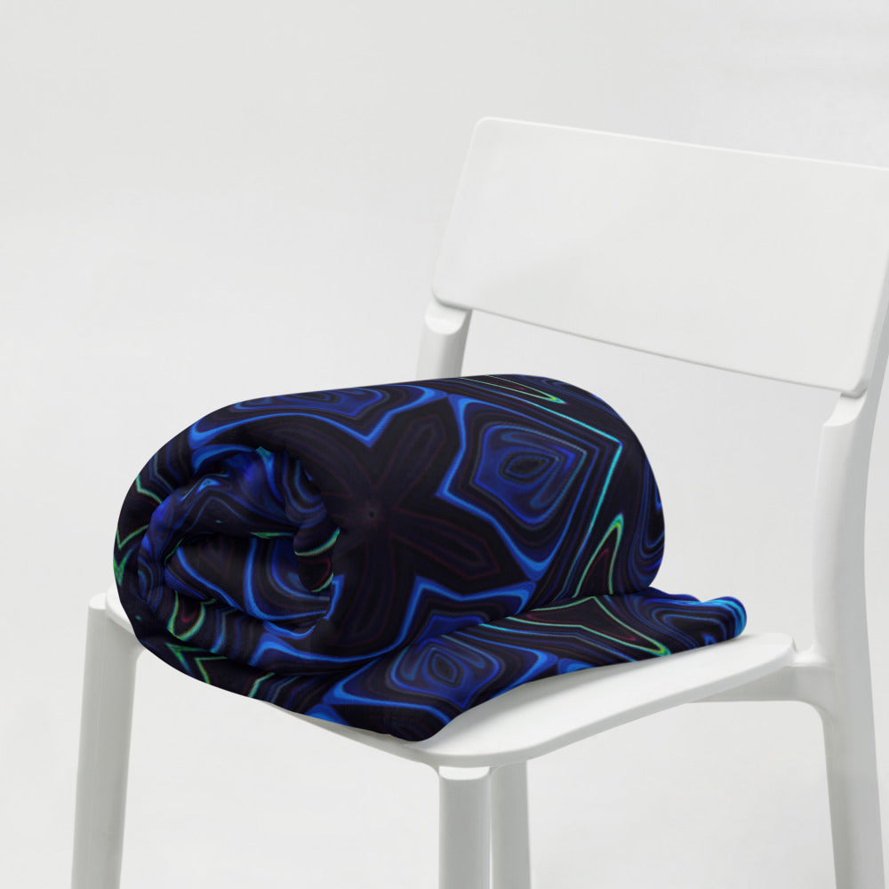 "Liquid Night" THROW BLANKET, 50″×60″, Lifestyle
