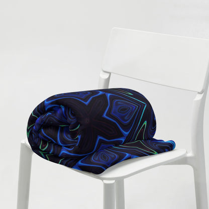 "Liquid Night" THROW BLANKET, 50″×60″, Lifestyle