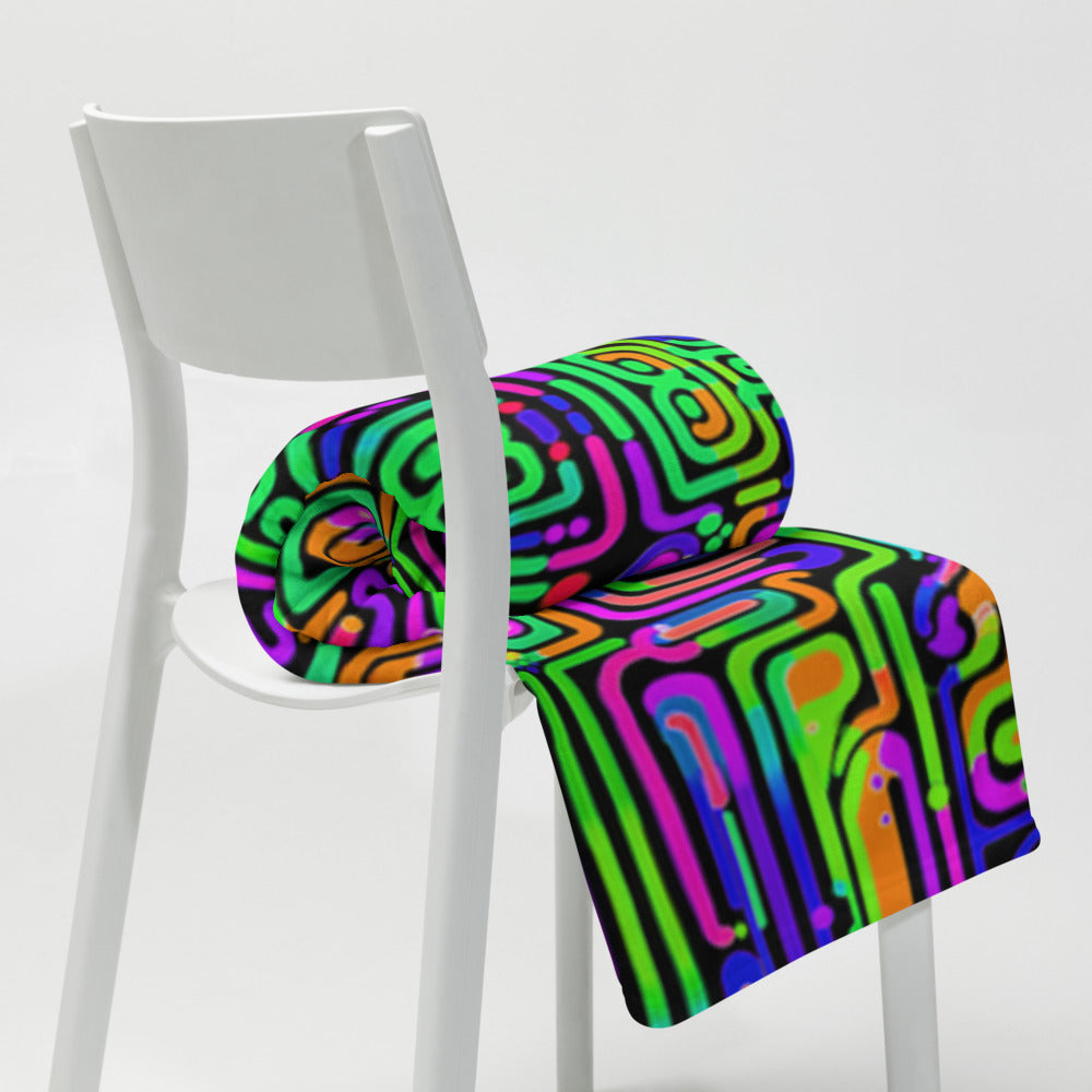 "Borg Rave" THROW BLANKET, 50″×60″, Lifestyle 2
