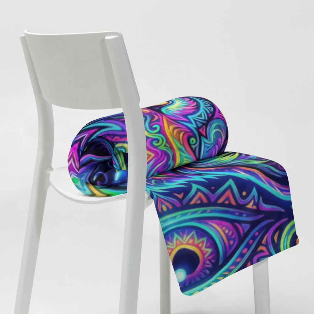 "Watchful Eyes" THROW BLANKET, 50″×60″, Lifestyle 2