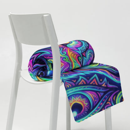 "Watchful Eyes" THROW BLANKET, 50″×60″, Lifestyle 2