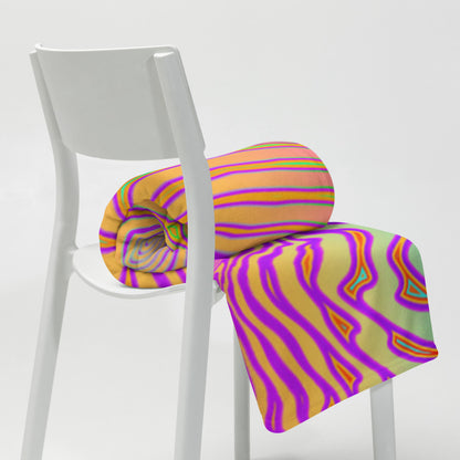 "Neon King" THROW BLANKET, 50″×60″, Lifestyle 2