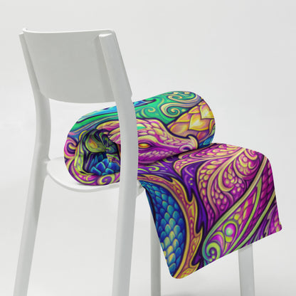 "LovDragons" THROW BLANKET, 50″×60″, Lifestyle 2